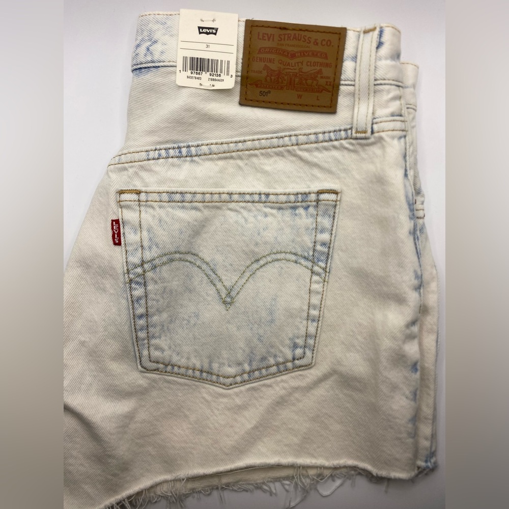 Levi's 501 Light Blue Denim Shorts